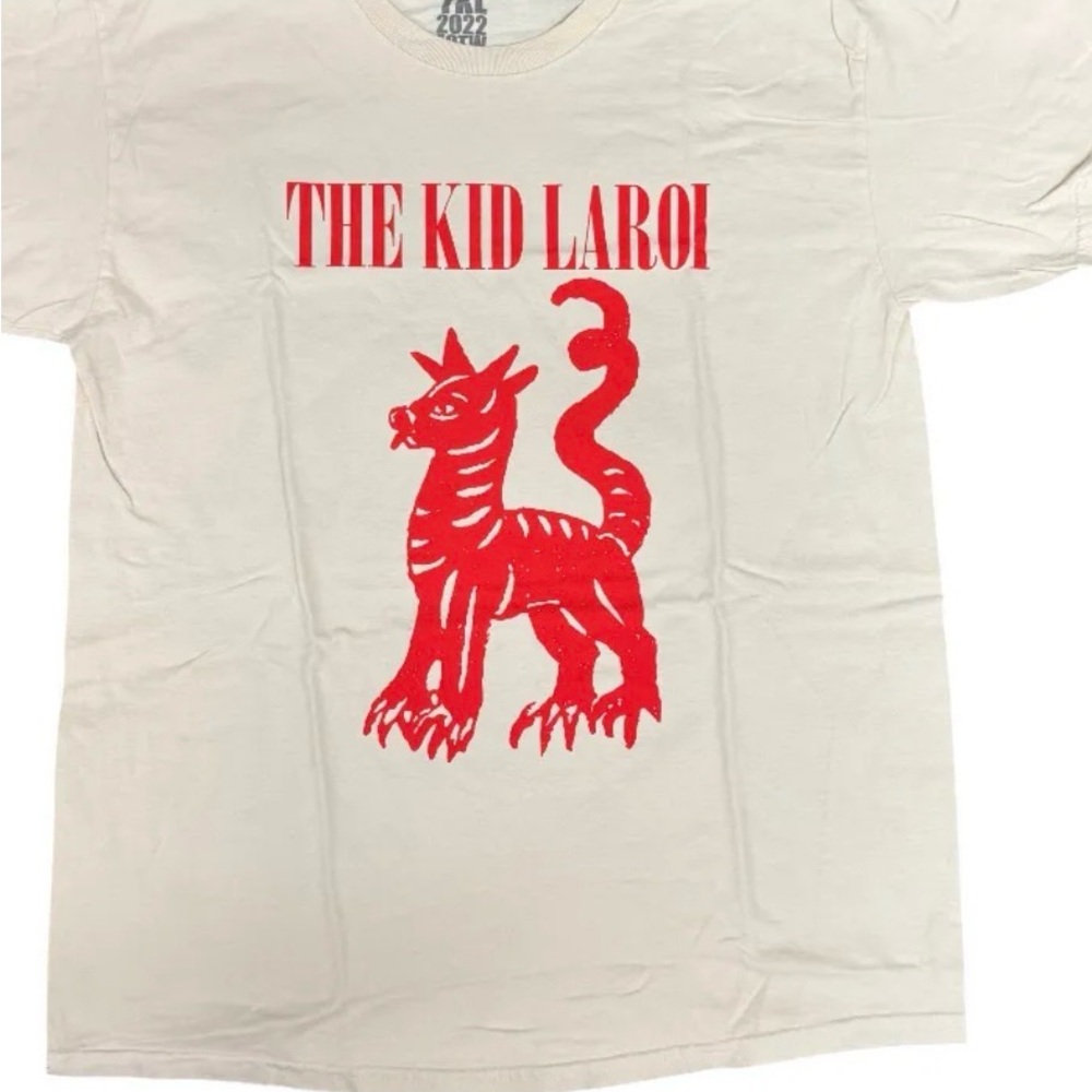 The Kid Laroi White Short Sleeve Tee with Red Graphic 2022 Tour NEW